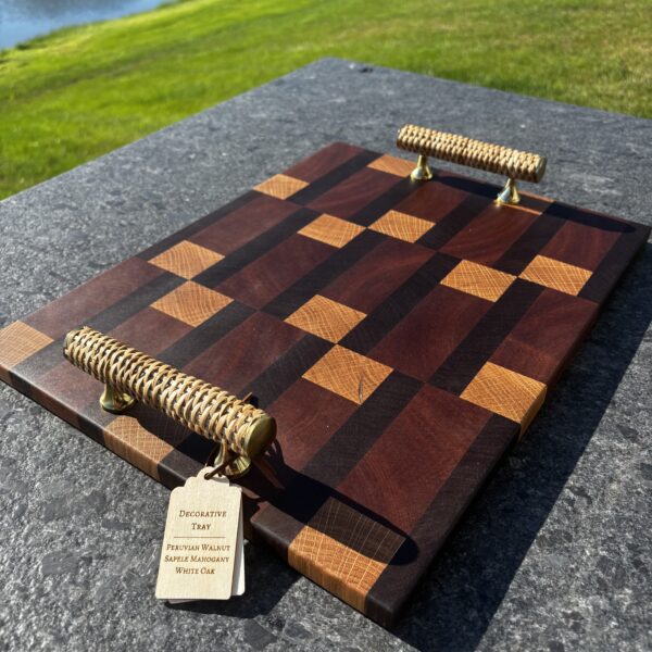 Peruvian Walnut, Sapele and White Oak Serving Tray