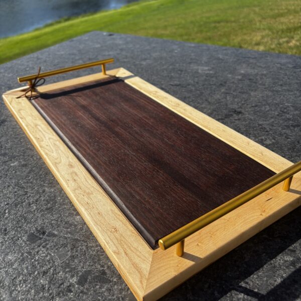 Peruvian Walnut and Birdseye Maple Serving Tray