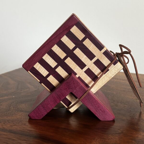 Purple Heart / Maple Coaster Set